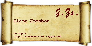 Giesz Zsombor névjegykártya